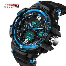 2016 marque nouveaux hommes de mode montre étanche montres relogio masculino Militaire Sport de luxe analogique à quartz montre numérique # DJ0559