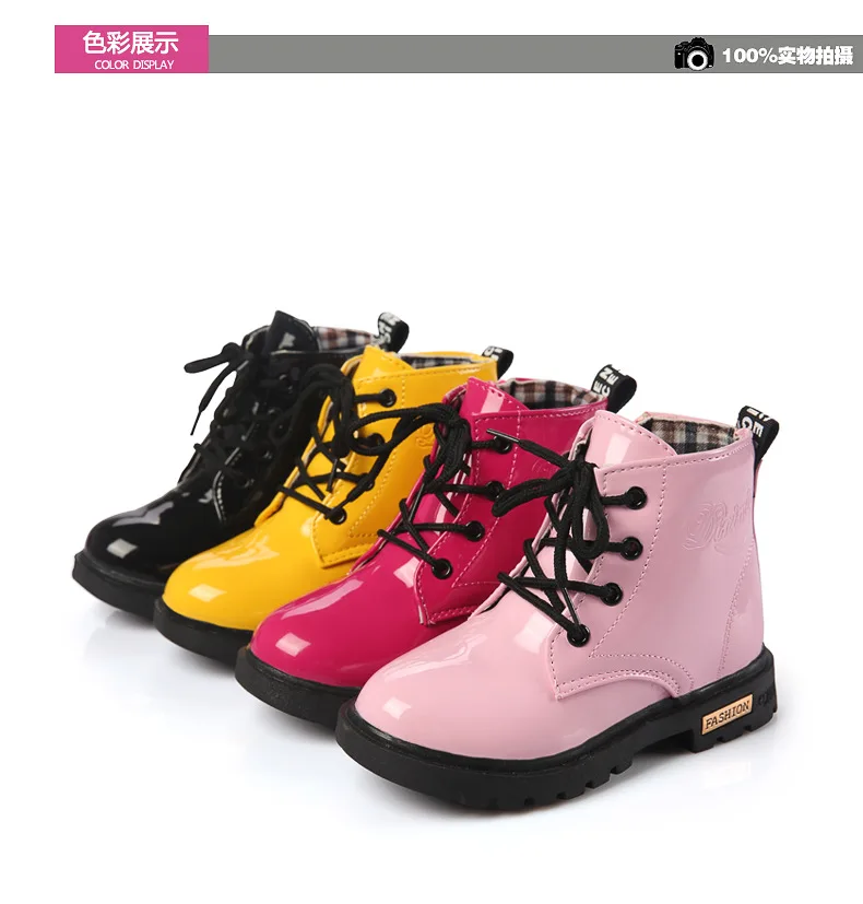 2016 boys and girls spring and autumn waterproof Martin kids snow boots kids boots girls child snow boots kids boots girls