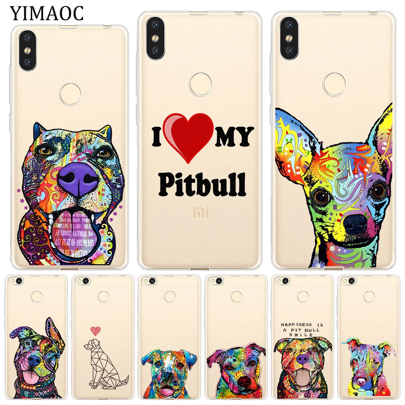 Мягкий силиконовый чехол для телефона YIMAOC Pitbull dog Xiaomi Redmi K20 8A 7A 6A 5A 4A 4X S2 GO Note 8 7 6 5 Pro