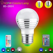 Lumière de scène RGB LED E27 E14 AC85V-265V, ampoule boule magique RGBW lampes Disco DJ fête Club, lampe pour éclairage de décoration de vacances