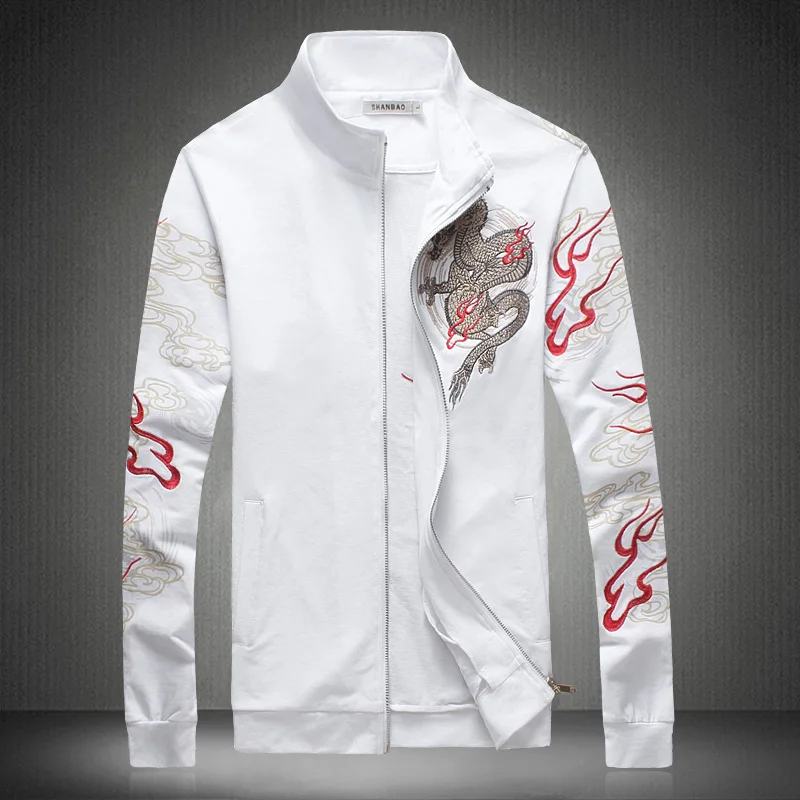 Hip Hop Men Jackets Chinese Style Personality Dragon Pattern Printing Embroidery Men's Streetwear Bomber Jacket Fashion Hip Hop Men Jackets Chinese Style Personality Dragon Pattern Printing Embroidery Men's Streetwear Bomber Jacket Fashion