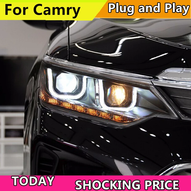 Автомобильный Стайлинг автомобильный для Toyota Camry фары 2015 2017 новая V55 светодиодный