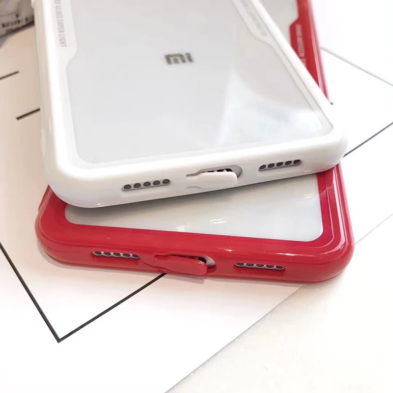 Для Xiaomi mi 8 mi 8 SE A1 A2 Lite Pocophone F1 Red mi Note 5 Plus 6 Pro S2 Прозрачный жесткий пластиковый прозрачный акриловый чехол-накладка на заднюю панель