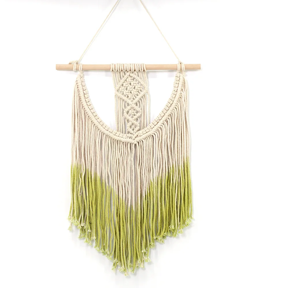 

2019 Handmade Macrame Wall Hanging Bedroom Tapestry Apartment Dorm Room Decoration Wedding Gallery Decor 63X45CM