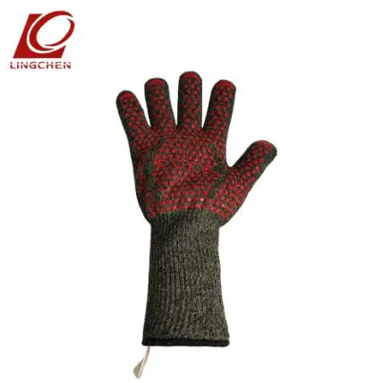 Новые водонепроницаемые рукавицы для духовки огнестойкие перчатки для приготовления пищи противорежущие рукавицы для барбекю Арамидные три защитные перчатки - Цвет: single 1 piece