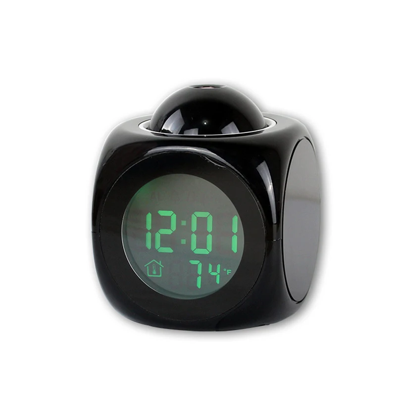 Цифровой ЖК-дисплей Метеостанция комнатный термометр голосовые говорящие проекционные часы с будильником светодиодный проектор с измерителем температуры
