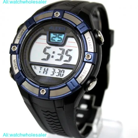 DW381C Date Alarm BackLight PNP Matt Silver Bezel Water Resist Men Digital Watch
