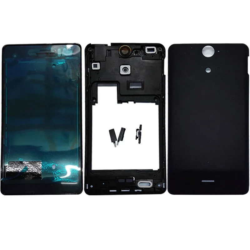 

SZMUGUAGood Full Housing Front Frame Chassis+Back Battery Cover Case + Keypad for Sony Xperia V LT25i LT25