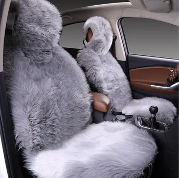 

Car Seat Covers Natural Australian sheepskin wool cushion winter new plush car pad seat covers NC078