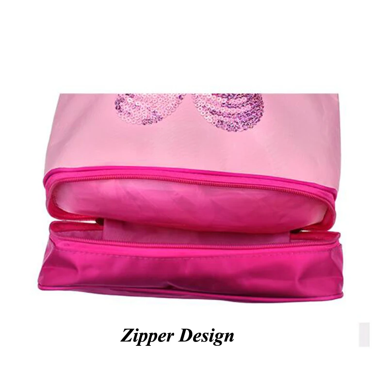 Bazzery Pink Canvas Ballet Dance Bags For Girl Sequins Ballet Shoes Ballerina Bag Kids Double Layers Crossbody Dancing Backpack Bazzery Pink Canvas Ballet Dance Bags For Girl Sequins Ballet Shoes Ballerina Bag Kids Double Layers Crossbody Dancing Backpack