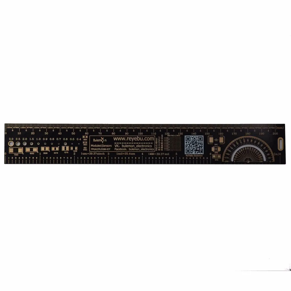 Многофункциональный PCB линейка EDA измерительный инструмент точный металлический Высокоточный транспортир 20 см 7,8 дюймов
