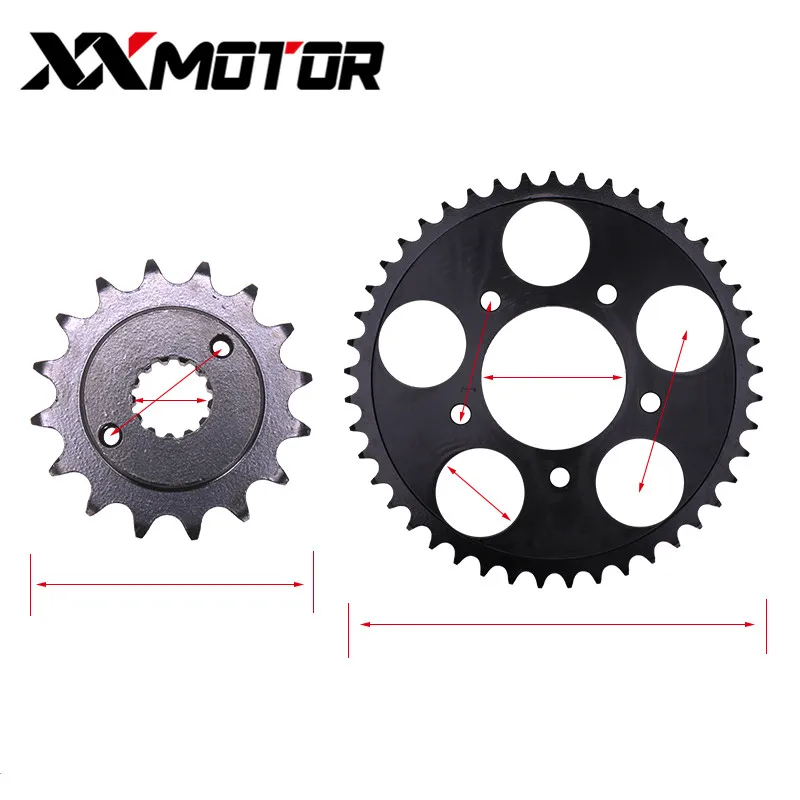Набор переднее и заднее зубчатое колесо для цепи зубчатый диск колеса комплект для HONDA Steed400 Steed600 КОНЬ 400 600 Аксессуары для мотоциклов