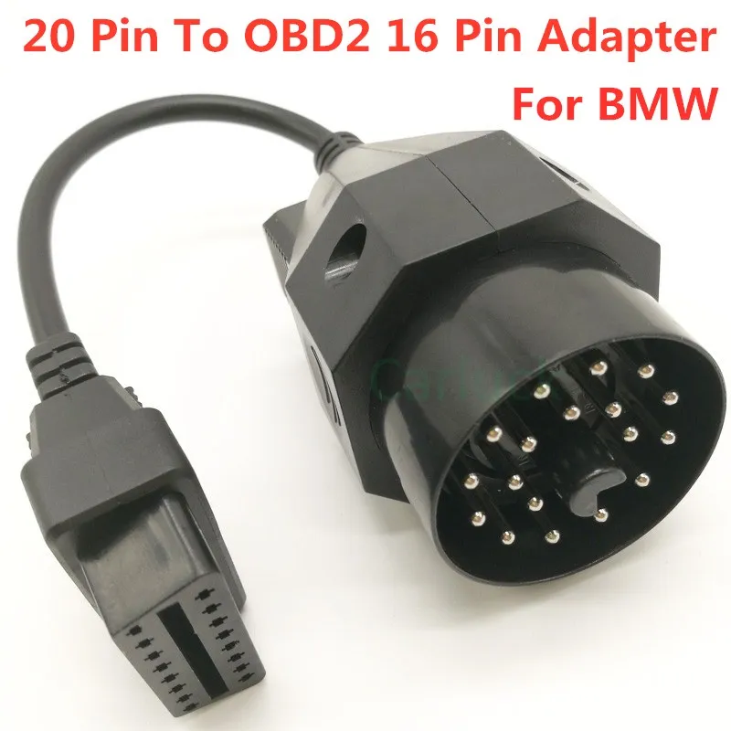 High Quality For BMW 20Pin To 16Pin OBD2 Adapter Cable OBD2 16 PIN Female Connector Cable For BMW 20 Pin Diagnostic Tool