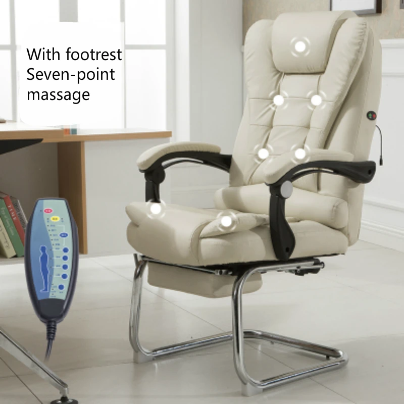 Домашний массаж, кресло с бантом, кресло для офиса, полиуретановое удобное и мягкое, многофункциональное компьютерное кресло с подставкой для ног - Цвет: A4