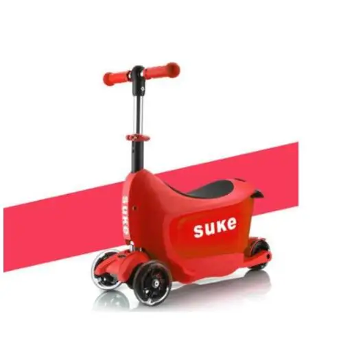 CARRYLOVE детская ленивая сумка с колесами детский скутер чемодан на колесах - Цвет: red