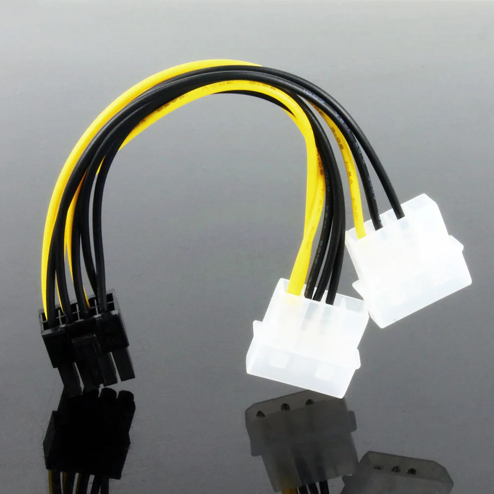 JONSNOW 8 контактный штекер на 2 IDE двойной 4 Molex Female PCI E внешняя Видеокарта адаптер