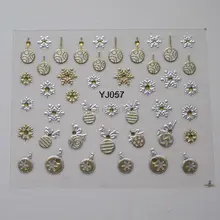 2 шт. yj057 Дизайн ногтей милые Рождество Стикеры Дизайн ногтей Стикеры