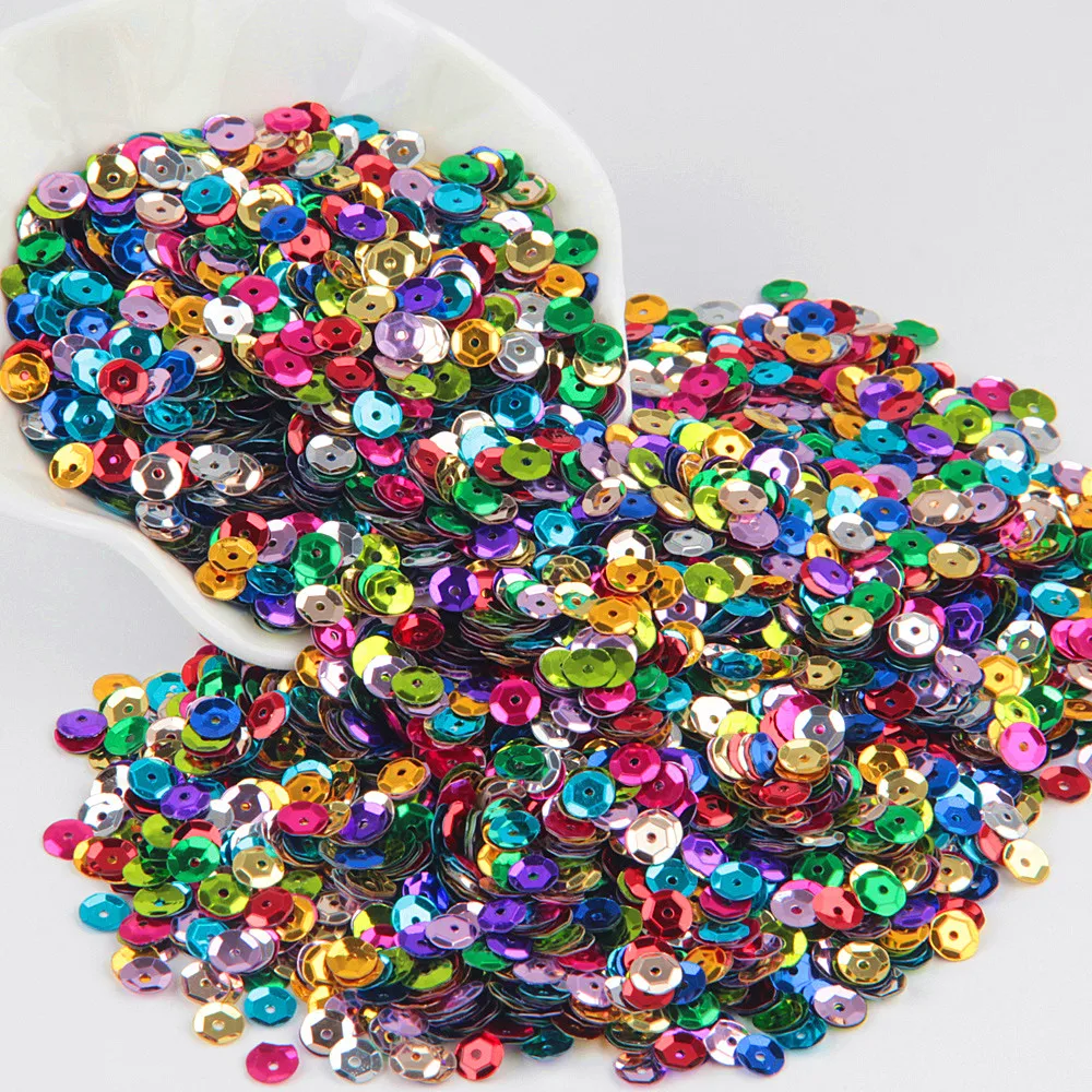 Круглая пайетка из ПВХ с пайетками 6 мм|loose sequins|6mm sequinssequin loose |