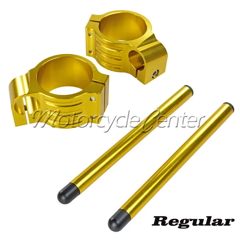 53mm Forks Raised 1/" Riser Clipons Clip-On HandlebarsUniversal Motorcycle