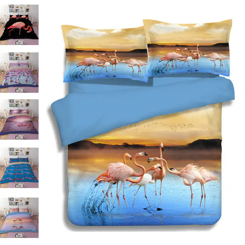 Flamingos Bedding Outlet Set Children S Bed Comforter Duvet Cover Set Couples Bed Cloth Bedclothes Cover Bed Linen Bedding Set Duvet Cover Set Bedding Setbedding Outlet Aliexpress