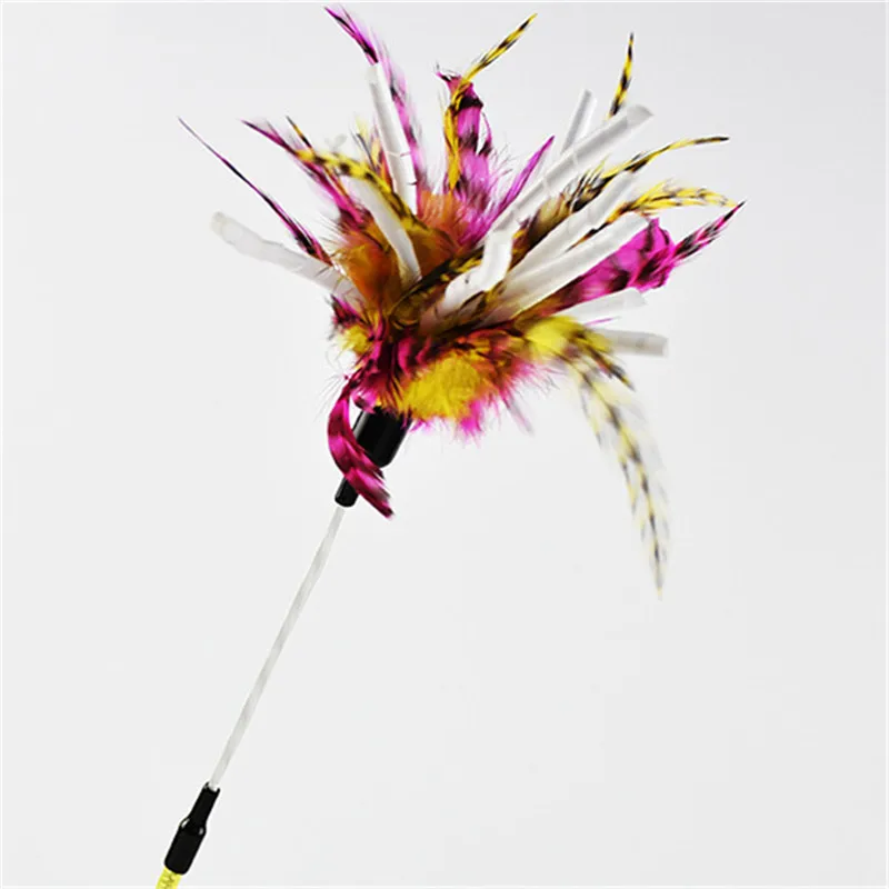 Cat toy Paper Stipe Spiral Feather Stick Cat Teaser Cat Sticks Cat toy Paper Stipe Spiral Feather Stick Cat Teaser Cat Sticks