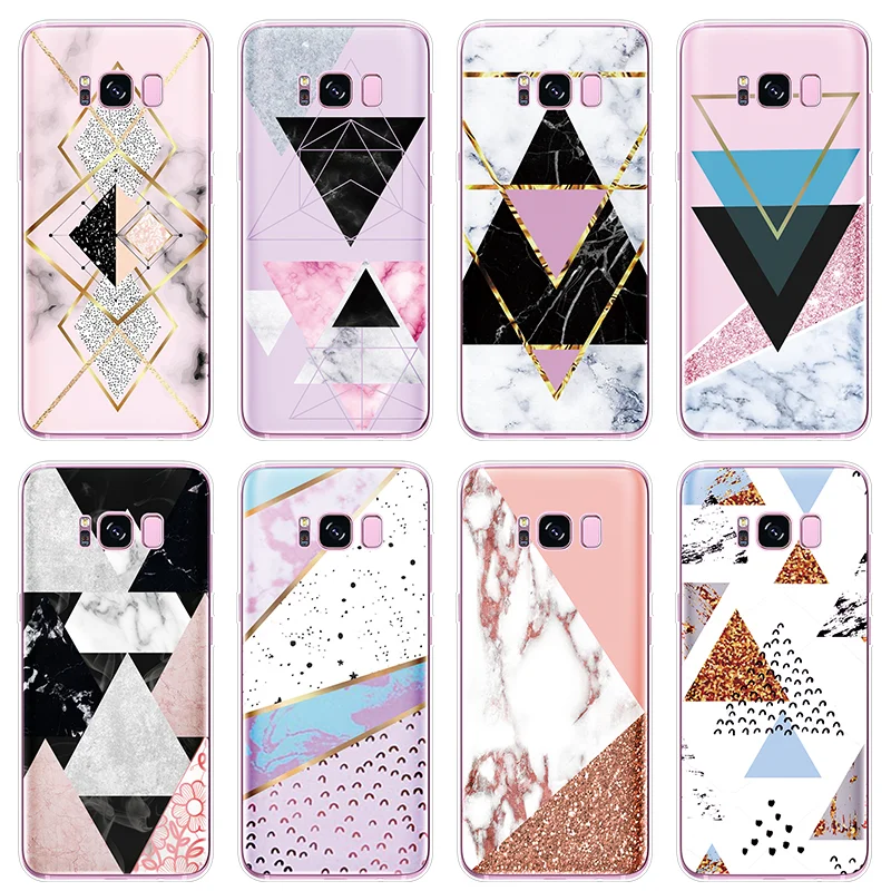 

Marble Geometric Silicone Cases For Samsung Galaxy A7 A3 A5 A6 A6s A8s A8 Plus A9 A10 A30 A50 2018 2016 2017 Note 8 9 3 4 5 Case