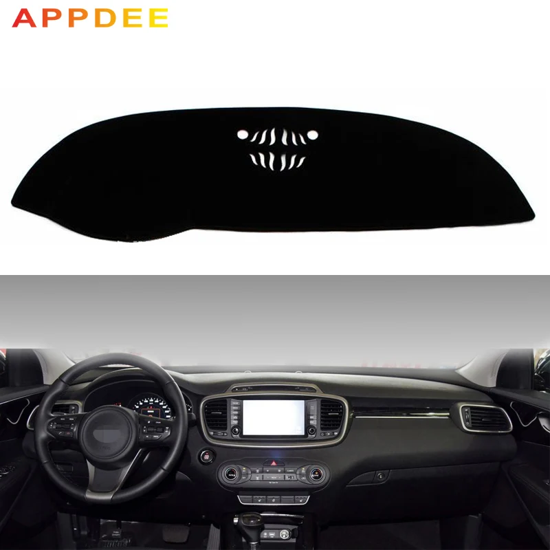 

APPDEE Car Dashboard Cover Dash Mat Dashboard Pad Carpet Anti-UV Sun Shade For Kia Sorento 2015 2016 2017 2018 Auto Non-slip