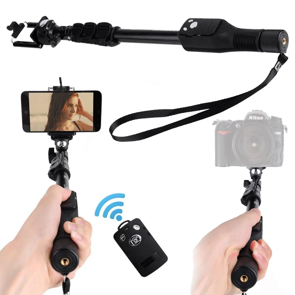 Monopod com Bluetooth Suporte do Telefone Remoto + 228 Foto Yunteng Telescópica Selfie Tripé 1288 - Image 5