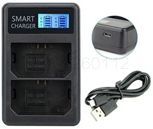 Lcd Usb Battery Charger Lp-E6 Per Canon 5D4 5D Mark Iv, 5D Mark Iii, 5Ds R, 7D 6D 80D