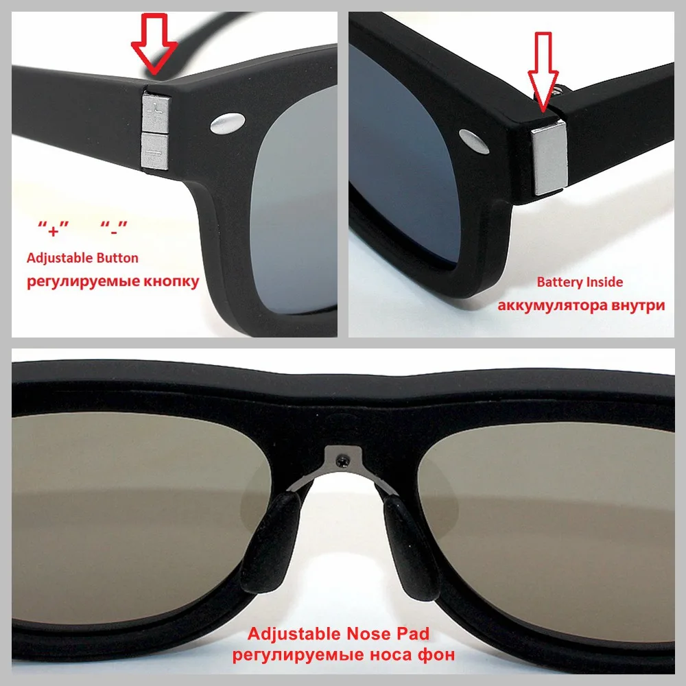 

2018 Original Design Sunglasses LCD Polarized Lenses Electronic Adjustable Transmittance with Liquid Crystal Tint Sun Lenses