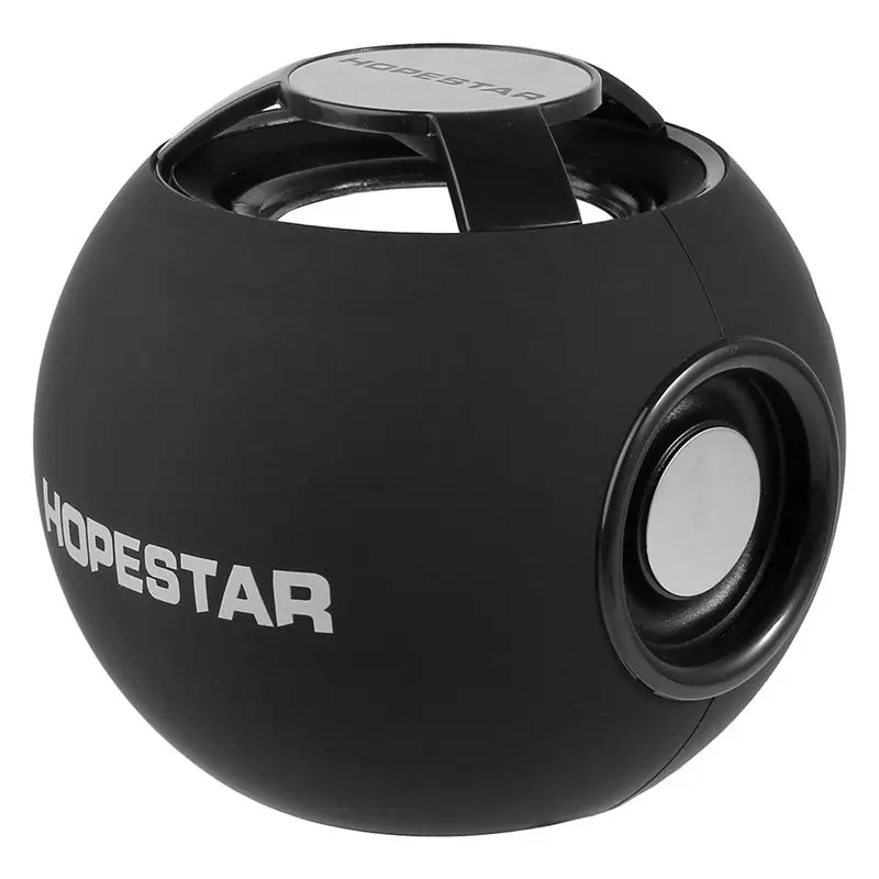 Hopestar H46 округлый дизайн Bluetooth динамик три Противоударная пленка беспроводной открытый мини сабвуфер громкой связи стерео громкий динамик s - Цвет: Black