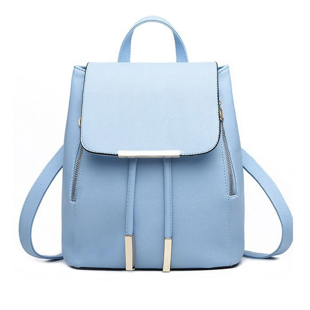 OCARDIAN сумка женская мода высокое качество кожаные рюкзаки школьные сумки Дорожная уличная Сумка Простой чистый цвет рюкзак Прямая поставка a9 - Цвет: Blue