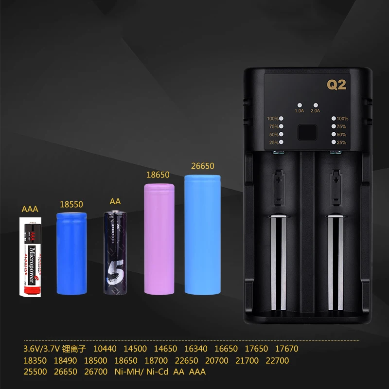 Thbelieve AA/AAA зарядное устройство 18650/26650 зарядные устройства 5V 2A USB LED Смарт батарея