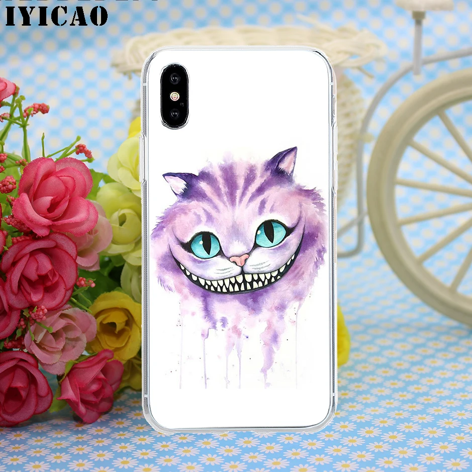 Жесткий чехол IYICAO Alice in Wonderland для Iphone 4 4s 5 5S Se 6 7plus 8 8Plus X XS MAX XR 6s Plus 11 pro