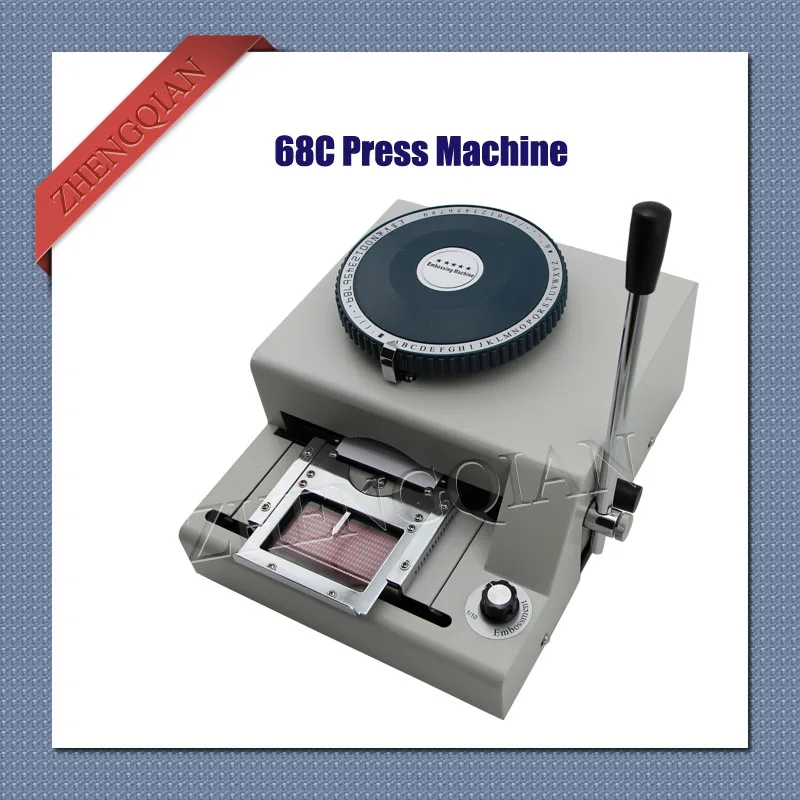 Manual pvc card press machine 68 characters embosser printer