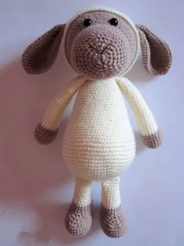 

crochet armigurumi rattle toy sheep model number 8121