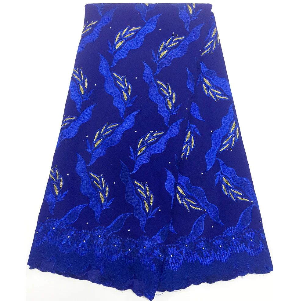 

New Arrival Soft Swiss Lace Fabric In Switzerland Eyelet Embroidered African Nigerian Dry Lace With Rhinestones