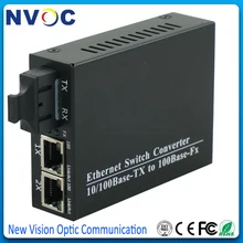 10/100M 1 волокно+ 2RJ45 SM Дуплекс, SC, внешний Питание, евро зарядка, 25 км 100 м одинарный волоконно Ethernet оптоволоконный медиа-конвертер