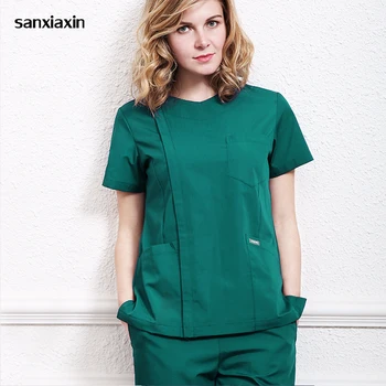 

wholesale Medical Clothes Scrub Sets Doctors Nurses Short Sleeve Uniforms Dentistry Oral Clinic Pet Doctor Workwear Overall New
