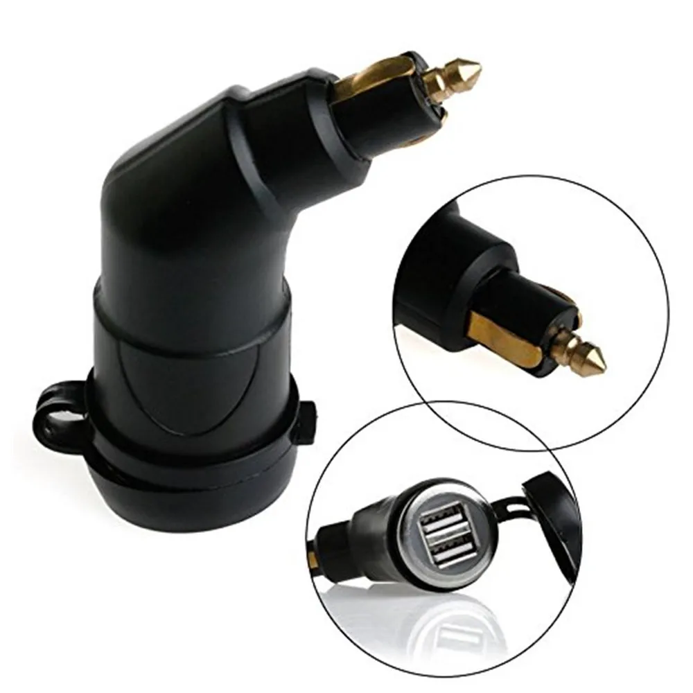 Motorcycle DIN Hella Socket Dual USB Car Charger for BMW Phone (1)