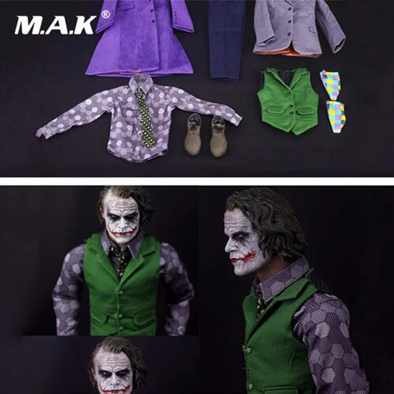 1/6 joker the dark Knig Бэтмен злодей фиолетовая одежда наборы моделей для 12 дюймов мужской человек фигурка игрушки без головы и тела
