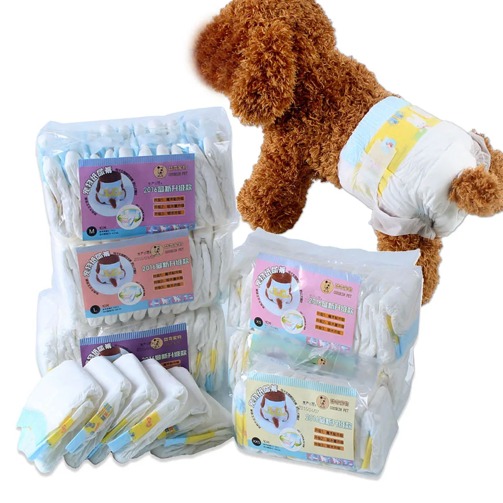 Harga 10 Pcs Anjing Peliharaan Wanita Ultra Perlindungan Disposable Anjing Diapers Produk Hewan Peliharaan Harga Terbaik