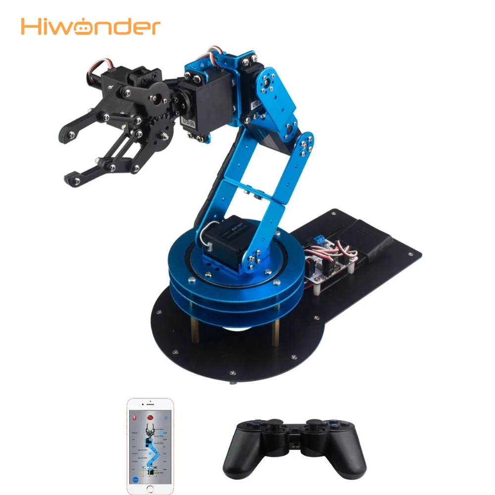 Hiwonder Industrial 6 DOF для робота, на базе Arduino разборное крыло с ручкой PS2 Радио пульт дистанционного управления RC части для детей