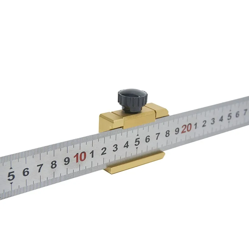 universal steel ruler Locator aluminum alloy positioning block Woodworking scribe Steel ruler fixed block woodworking tool