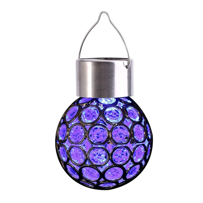 

Color Change Hanging Lamp,New Garden Landscape LED Ball Light Hanging Lamp Color Change Solar Power