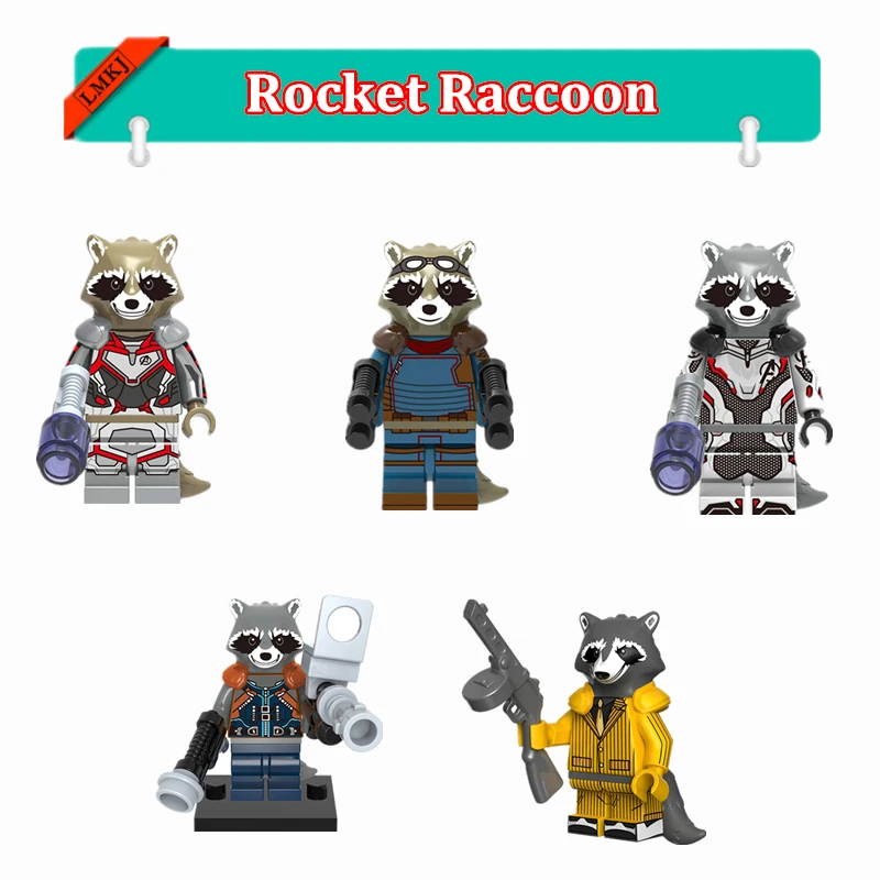 

DIY Legoing Super Heroes Figures Rocket Raccoon Building Blocks Model Collection Bricks Compatible With Legoingly Toys For Kids