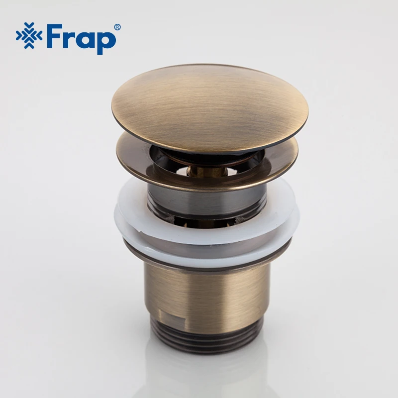 Preise Frap neue badewanne badewanne Bad Becken Überlauf Loch Waschbecken Tap Push Button Pop up Abfall Stecker Schlitz Küche Waschbecken Kanalisation f60 F60 4