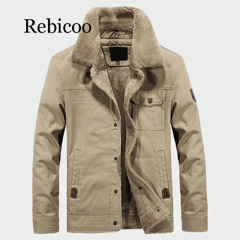 

Rebicoo 2019 Men's Thick Fleece Coats Winter Warm Jackets Padded Casual Hooded Thermal Parka New Men Overcoat Mens Clothing