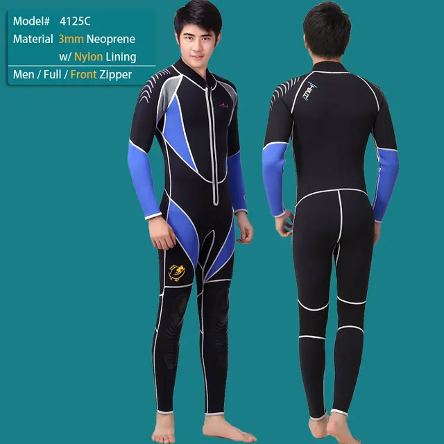 Full Body Wetsuit 3mm Premium Neoprene with Warm Fleece Wet Suits For