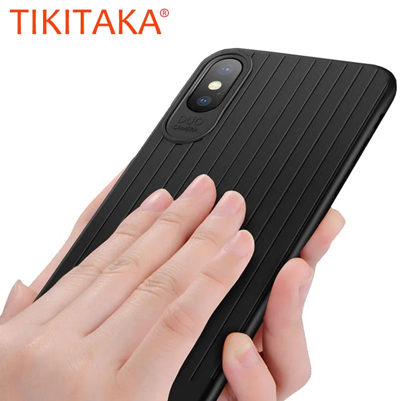 

Fashion Trunk Suitcase Stripes Phone Cases For iPhone X 8 7 6 6s Plus Case Slim Luggage Texture Matte Hard PC Back Cover